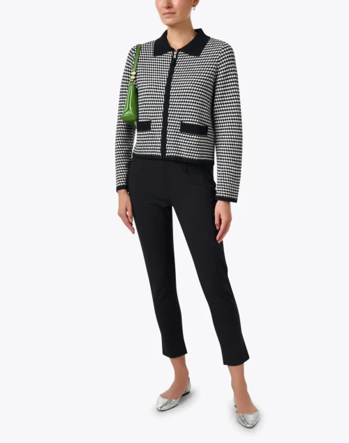 Black and White Gingham Knit Jacket