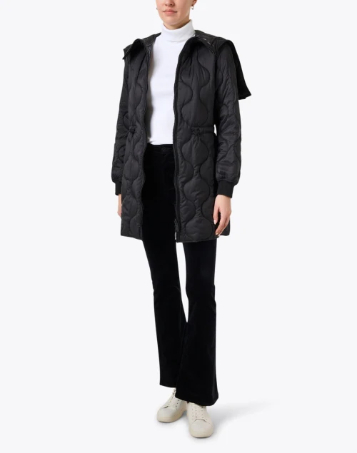 Farrah Black Velvet Bootcut Jean
