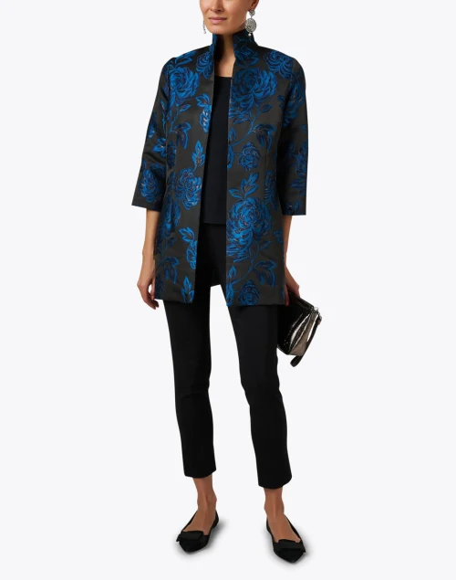 Rita Black and Blue Floral Jacket