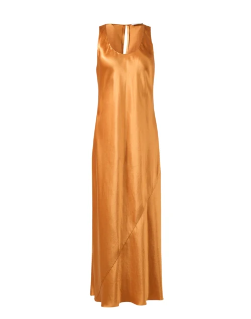 Marigold Orange Satin Dress