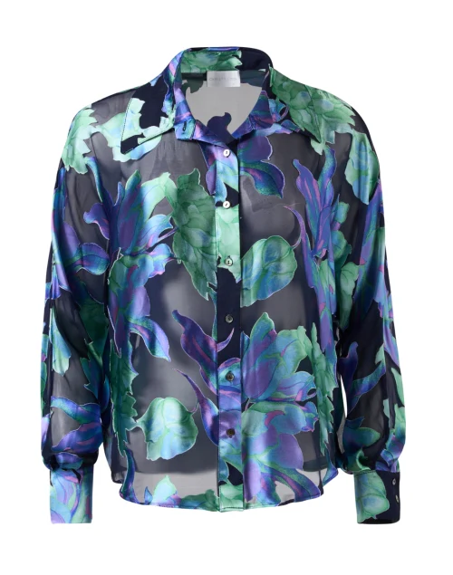 Rosario Blue Floral Print Blouse