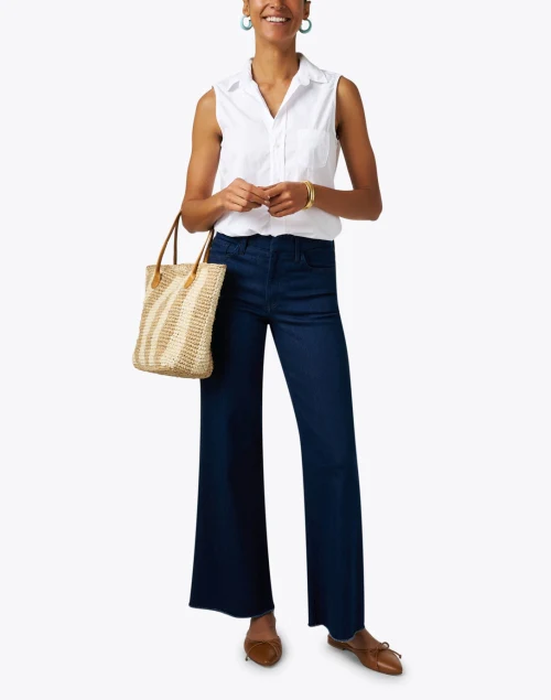 Fiona White Sleeveless Shirt