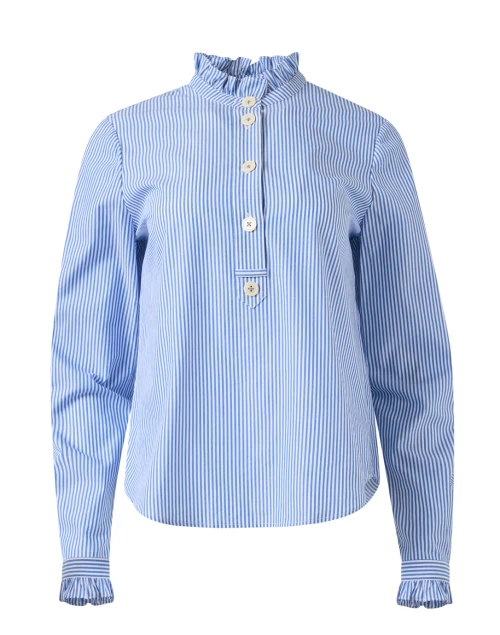 Emile Blue Stripe Poplin Shirt