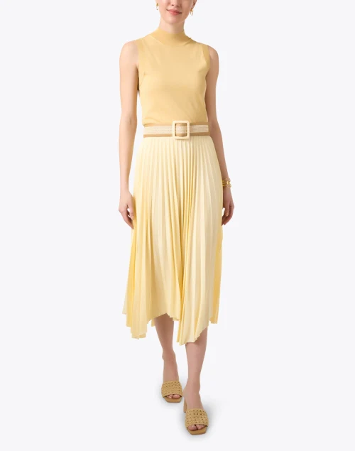 Fomila Yellow Silk Top