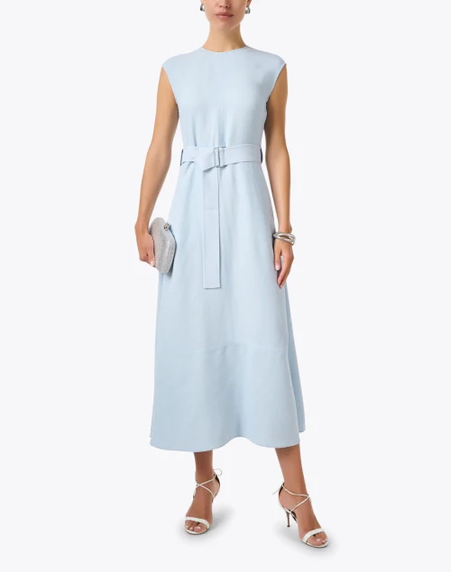 Powder Blue Belted Dress