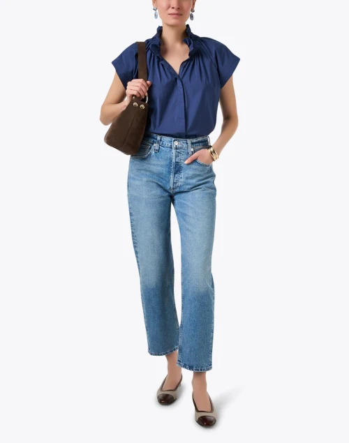 Delfina Blue Straight Leg Jean