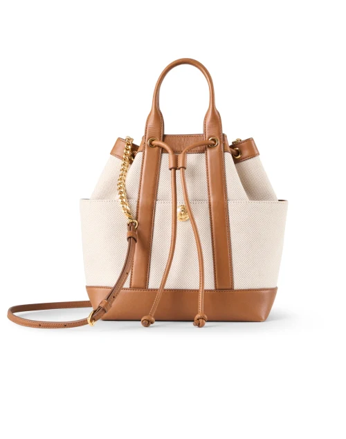 Goody Tan Canvas and Leather Bag