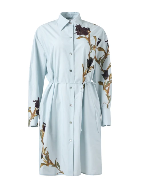 Blue Print Cotton Dress