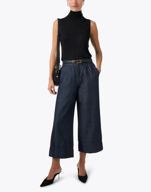 Black Silk Cashmere Top