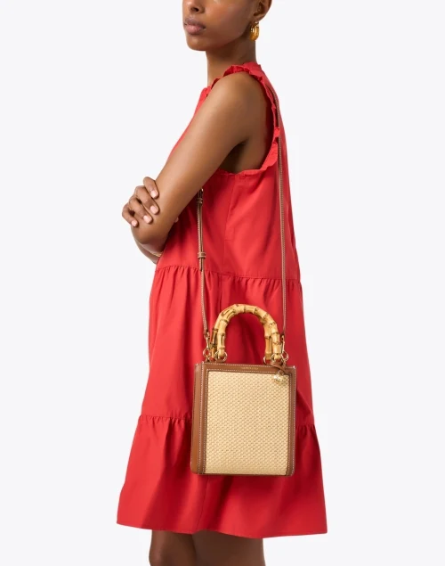 Raffia and Leather Handbag