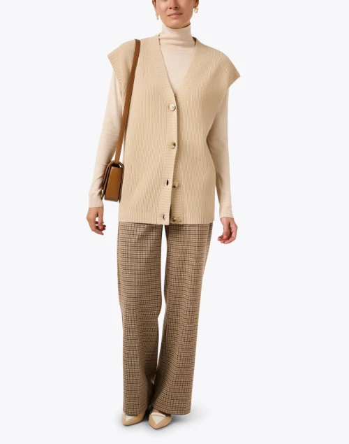 Pesco Beige Wool Waistcoat Sweater