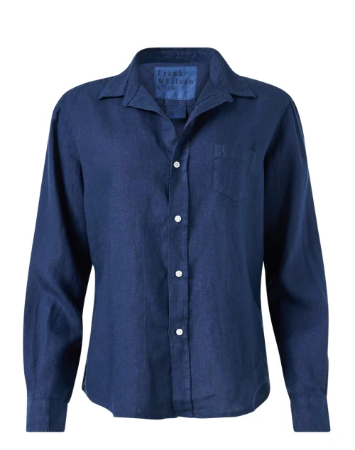 Eileen Navy Linen Shirt