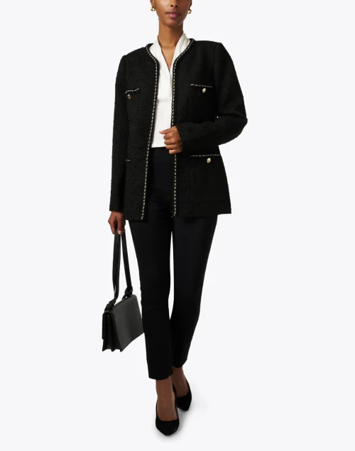 Black Metallic Tweed Jacket
