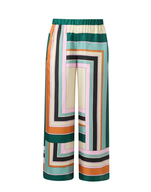 Ottavo Multi Geometric Print Silk Trouser