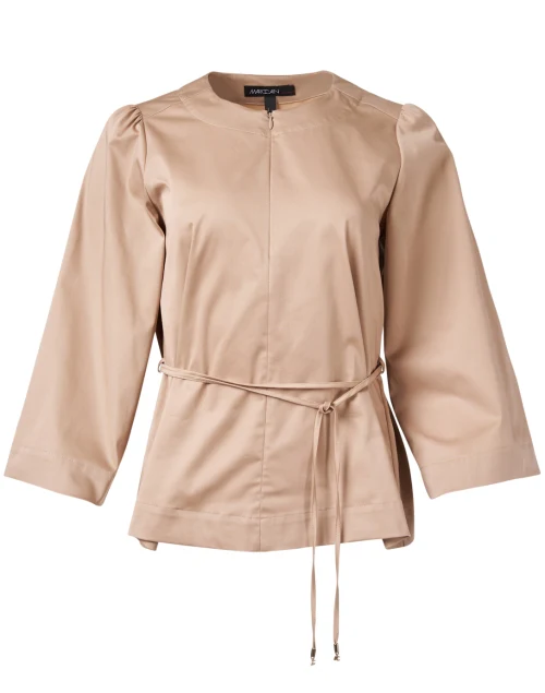 Beige Belted Blouse