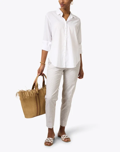 Beau White Cotton Poplin Shirt