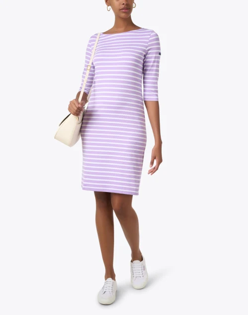 Propriano Lavender and White Striped Dress