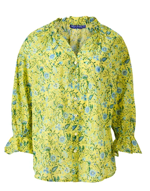 Rachel Yellow Floral Print Cotton Blouse