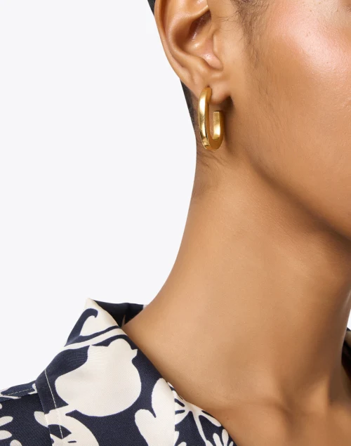 Gold Oval Earrings