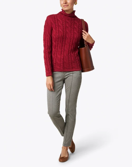Russet Red Cotton Cable Sweater