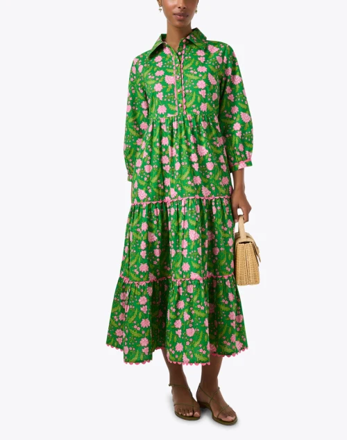 Nancy Green and Pink Floral Print Dress