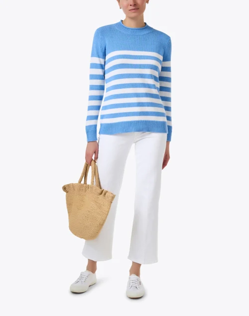 Blue and White Striped Sweater