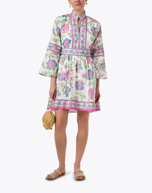 Elle White Floral Print Dress
