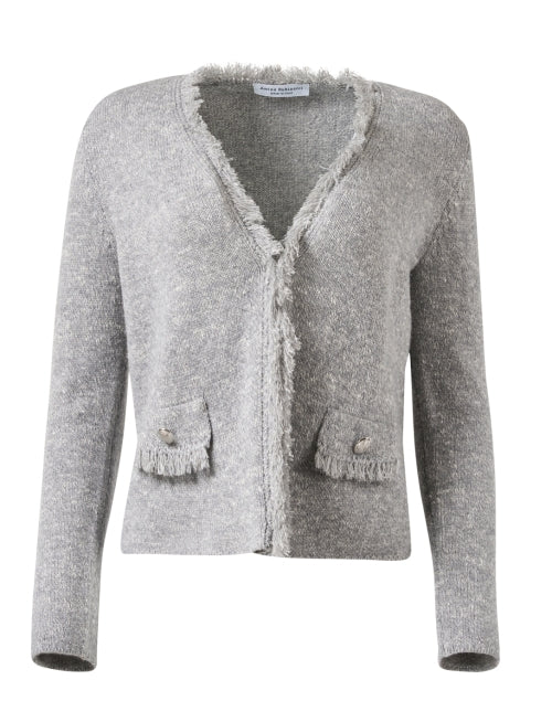 Rivalta Grey Wool Silk Cardigan