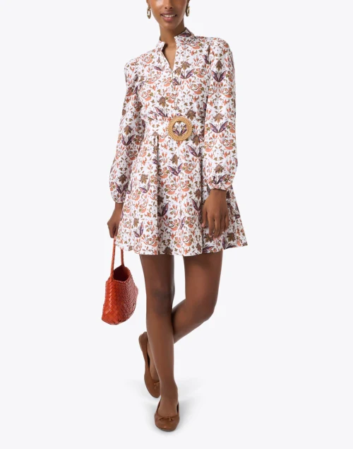 White Multi Print Dress
