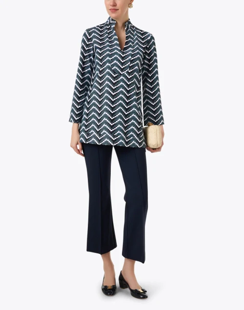 Chris Chevron Print Tunic Top