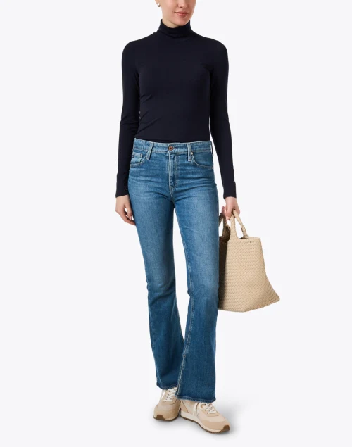 Navy Knit Top
