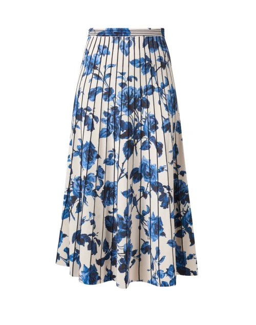 Tavira Blue and White Floral Print Skirt