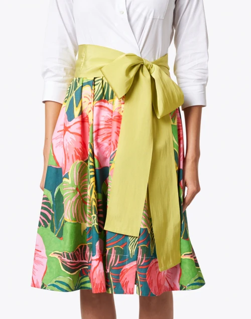 Lime Green Wide Ribbed Belt
