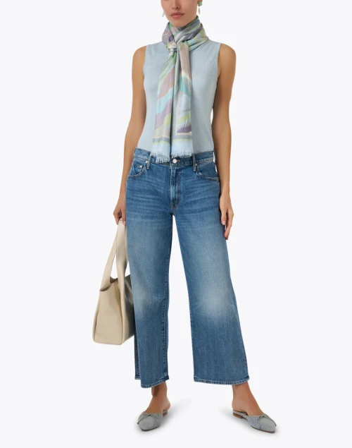 Surf Blue Silk Cashmere Top