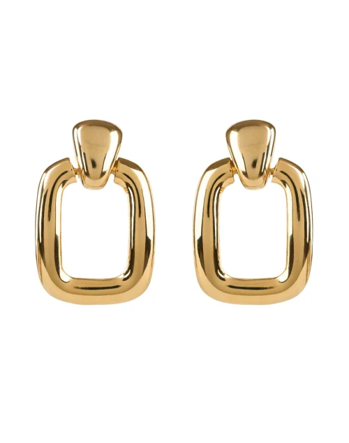 Gold Square Clip Earrings