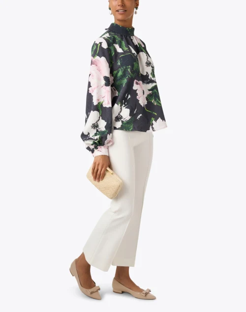 Black Multi Floral Top