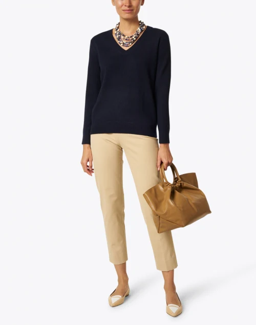 Weekend Navy Cashmere Sweater