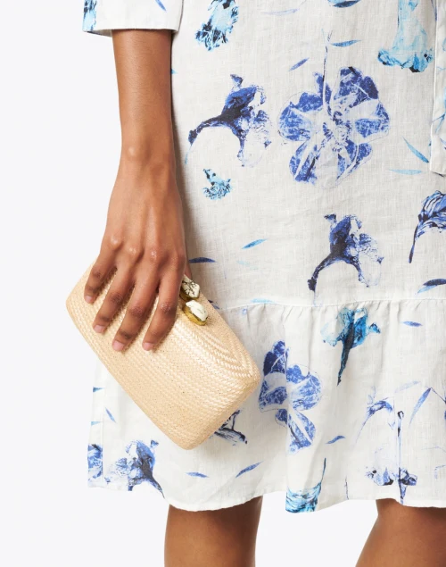 Jen Blush Pink Straw Clutch