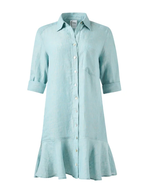Seaglass Blue Linen Dress