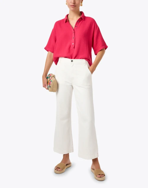 Ansel Red Cotton Shirt