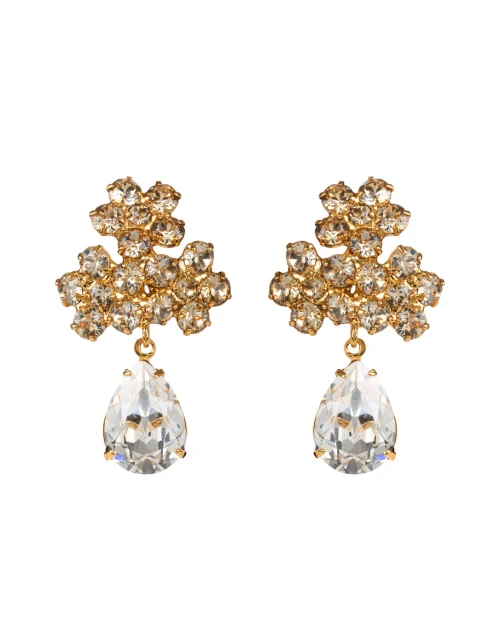 Adelie Gold Flower Drop Earrings