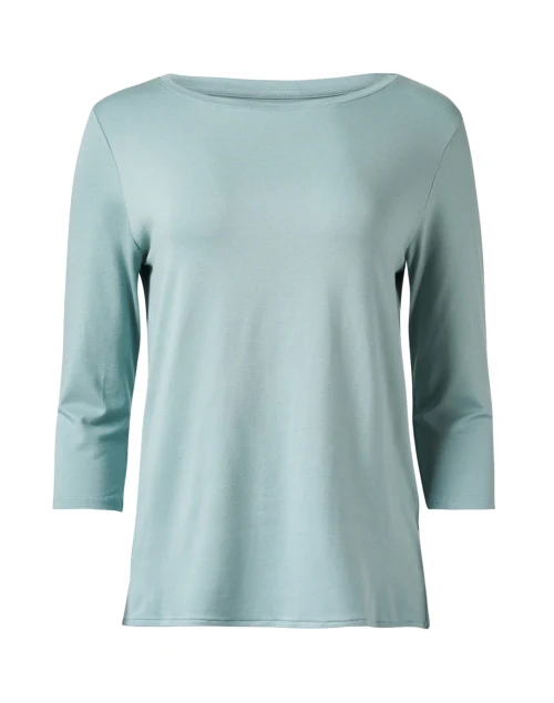 Aqua Blue Boatneck Top