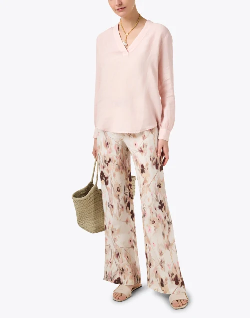 Cipria Pink Linen Top