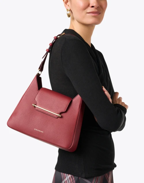 Multrees Red Leather Hobo Bag