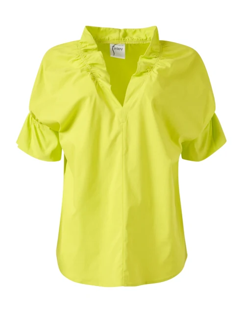 Crosby Citron Yellow Silky Poplin Top