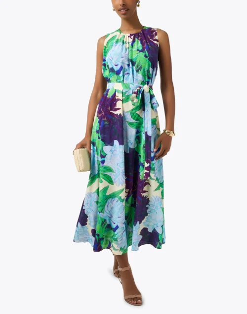 Floral Print Silk Dress