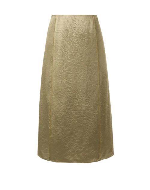 Green Satin Skirt