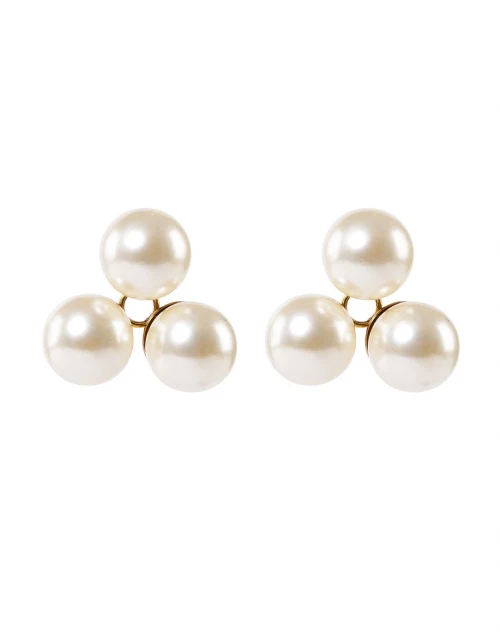Polly Three Pearl Stud Earrings