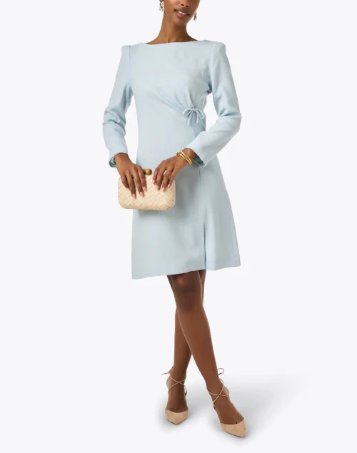 Vale Blue Wool Crepe Dress