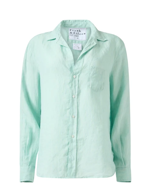 Eileen Seafoam Green Linen Shirt